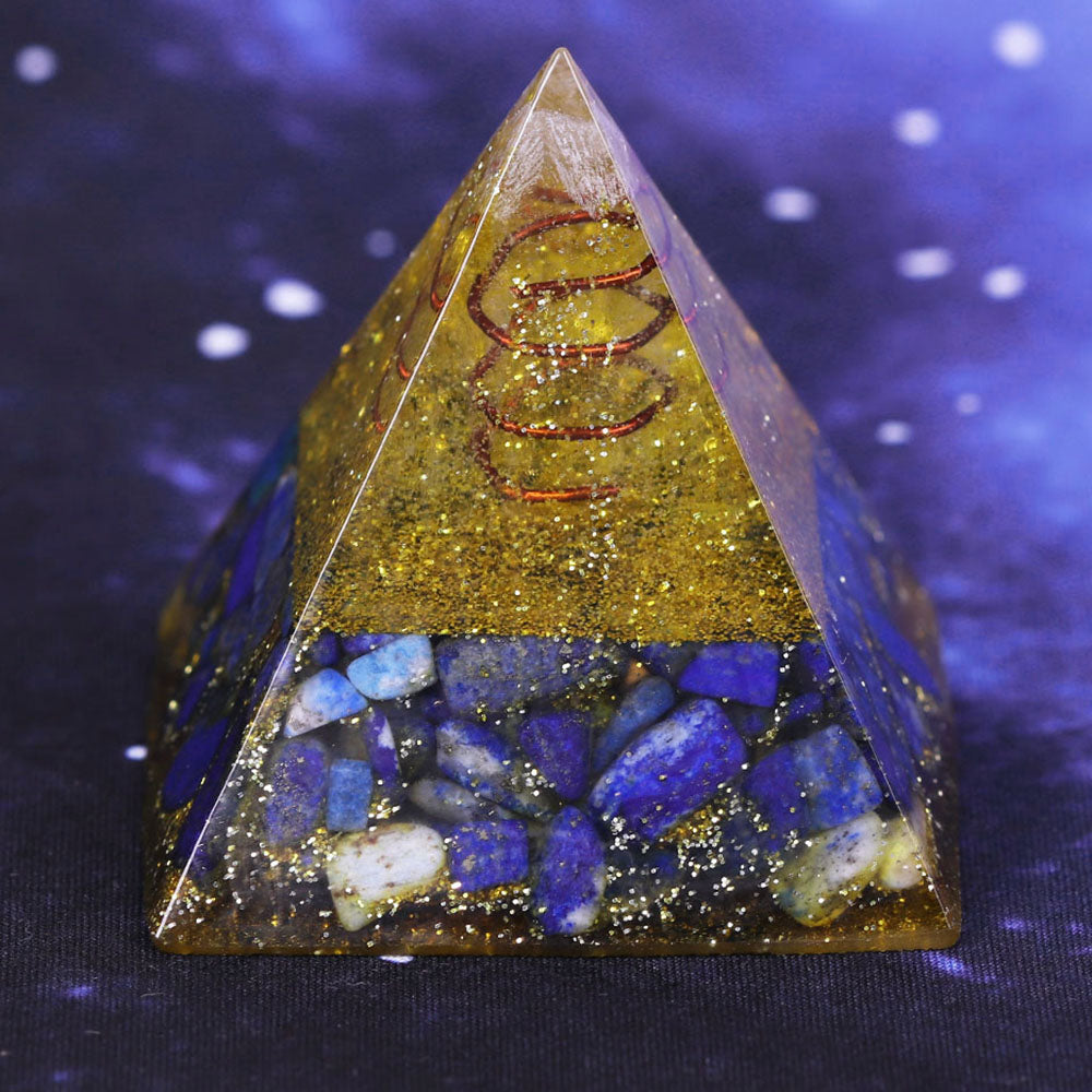 Lapislazuli Orgon Weisheitspyramide