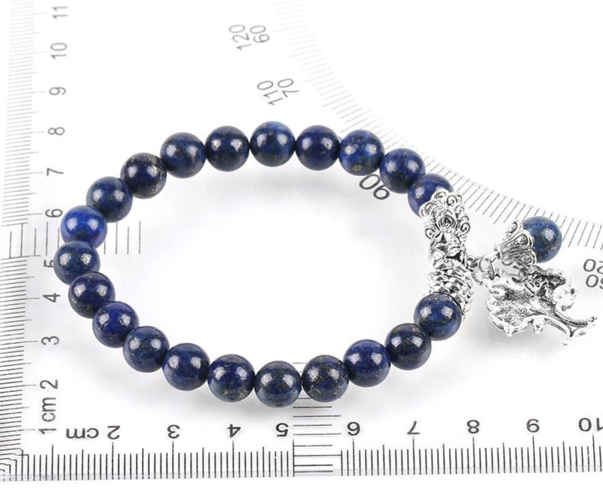 Lapislazuli Weisheit Stretch-Armband