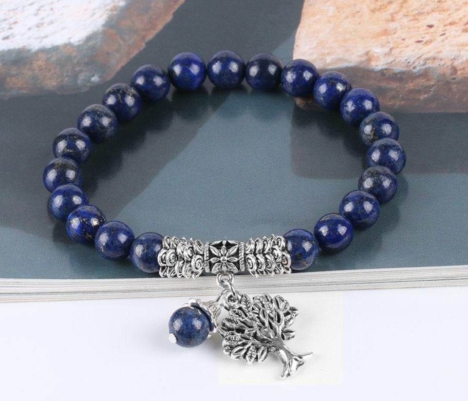 Lapislazuli Weisheit Stretch-Armband