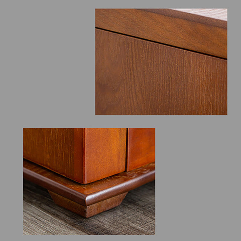 Große Vintage Schmuckschatulle aus Holz mit Spiegel | Heilende Klänge