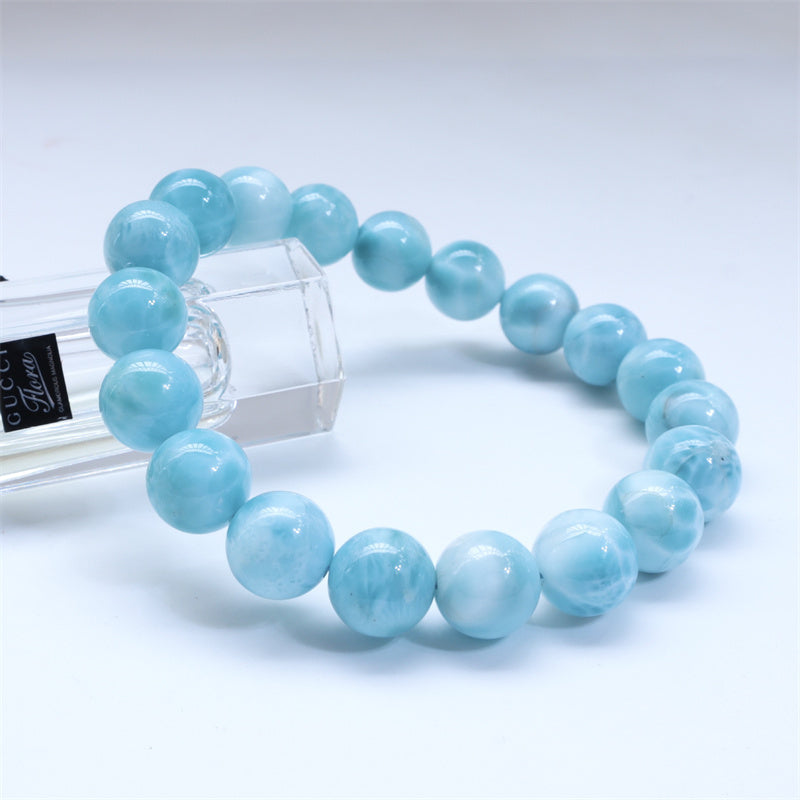 Larimar Weisheits-Vertrauensarmband 8mm Naturstein