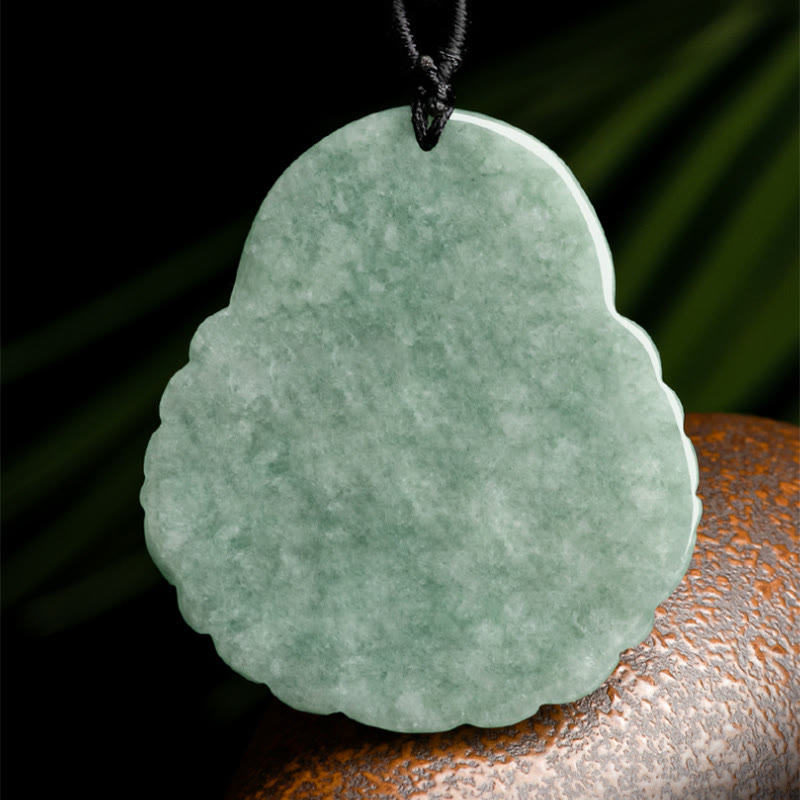 Lachender Buddha Halskette mit Anhänger aus natürlicher Jade