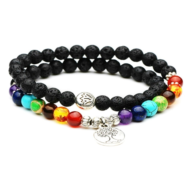 Lavastein-Chakra-Heilarmband