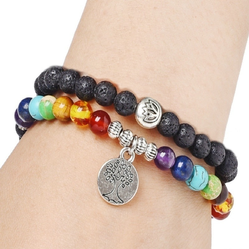 Lavastein-Chakra-Heilarmband