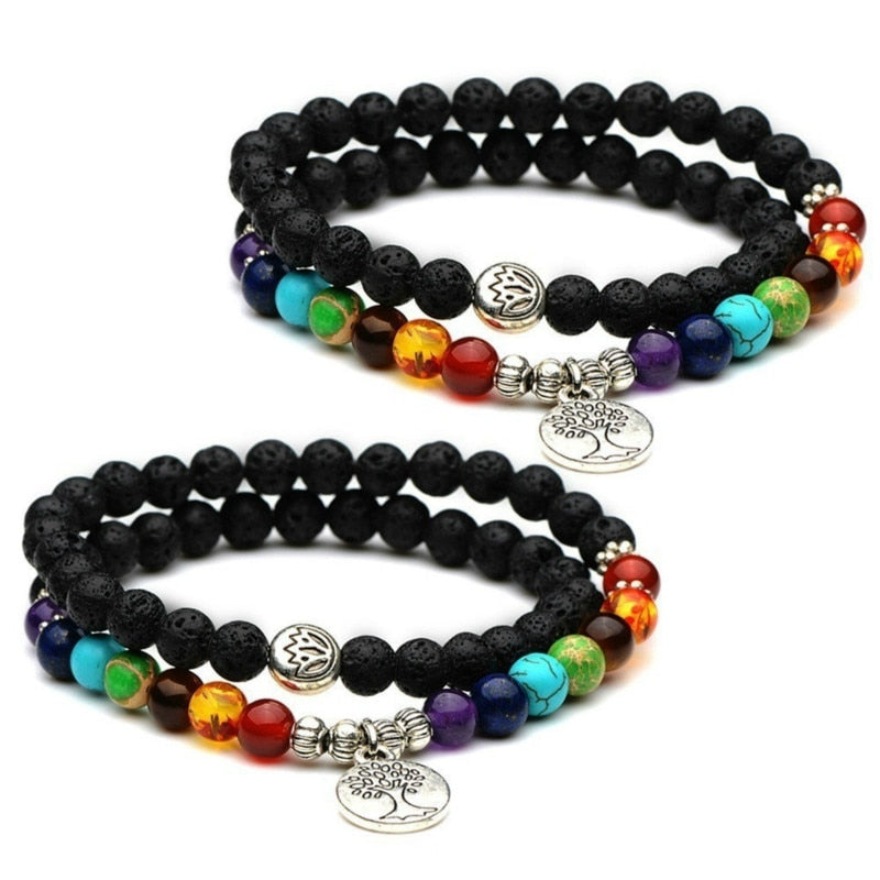 Lavastein-Chakra-Heilarmband