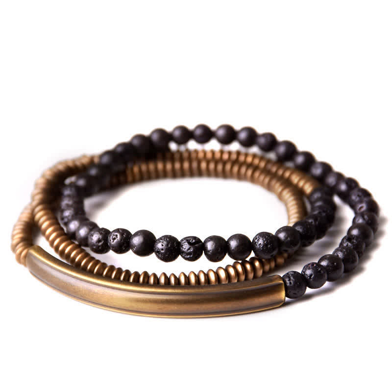 Lavastein-Kupfer-Unisex-Armband zur spirituellen Unterstützung