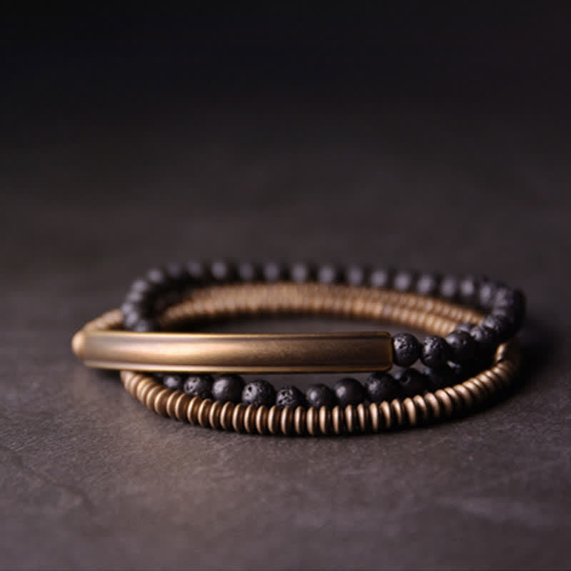 Lavastein-Kupfer-Unisex-Armband zur spirituellen Unterstützung