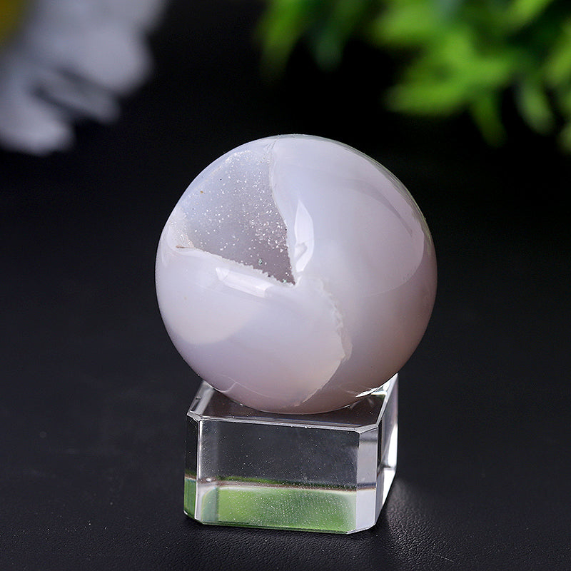 Lavender Druzy Agate Crystal Sphere 1.2-4 inch Healing Globe