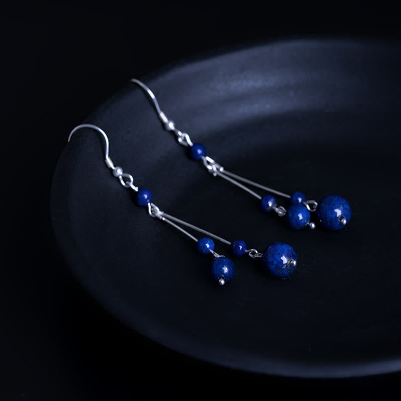 Lazurite Sterling Silber Serenity Tropfen Ohrringe