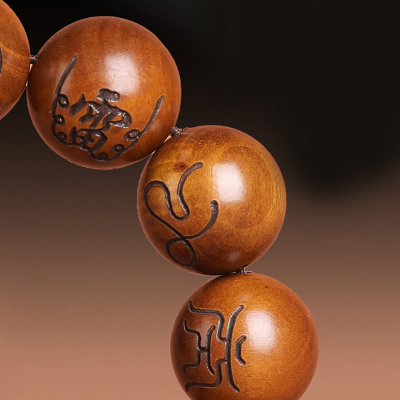 Vom Blitz getroffenes Yin-Yang-Armband aus Jujube-Holz zum Schutz