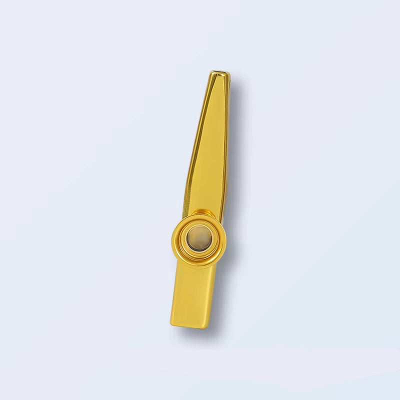 Metal Kazoo Lightweight Portable for Beginner Flute Instrument Music Lovers Woodwind Instrument Simple Design Lightweight Kazoo