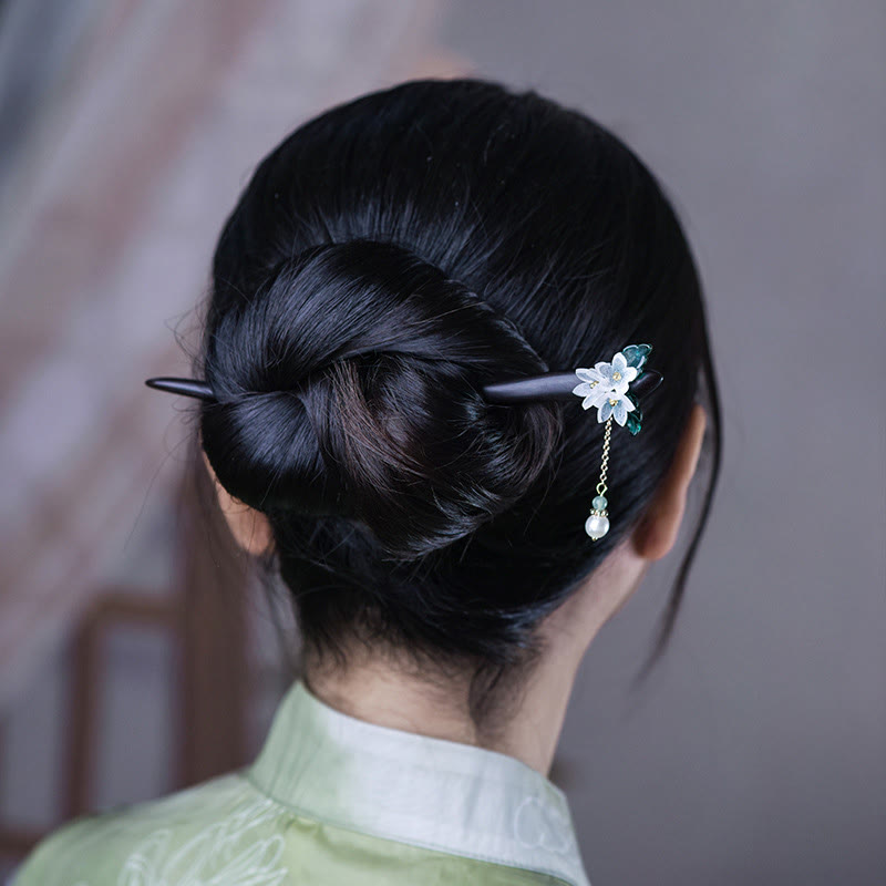 Maiglöckchen-Holz-Haarnadel | Traditionelles chinesisches Accessoire