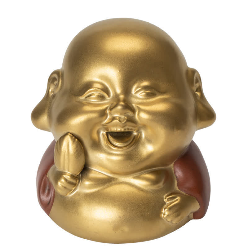 Kleiner Buddha-Räucherbrenner aus Keramik für Heilung und Meditation