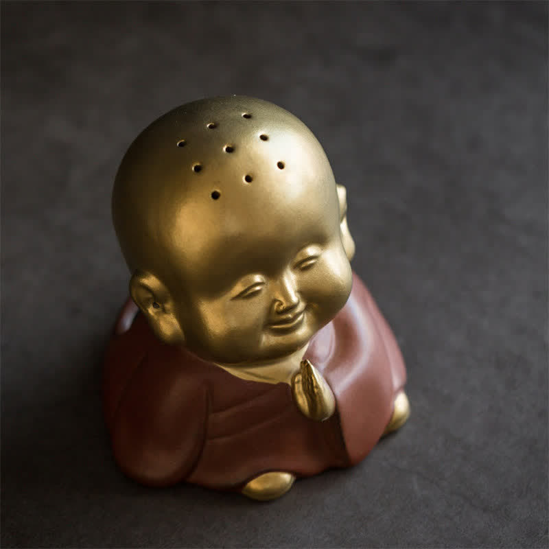 Kleiner Buddha-Räucherbrenner aus Keramik für Heilung und Meditation