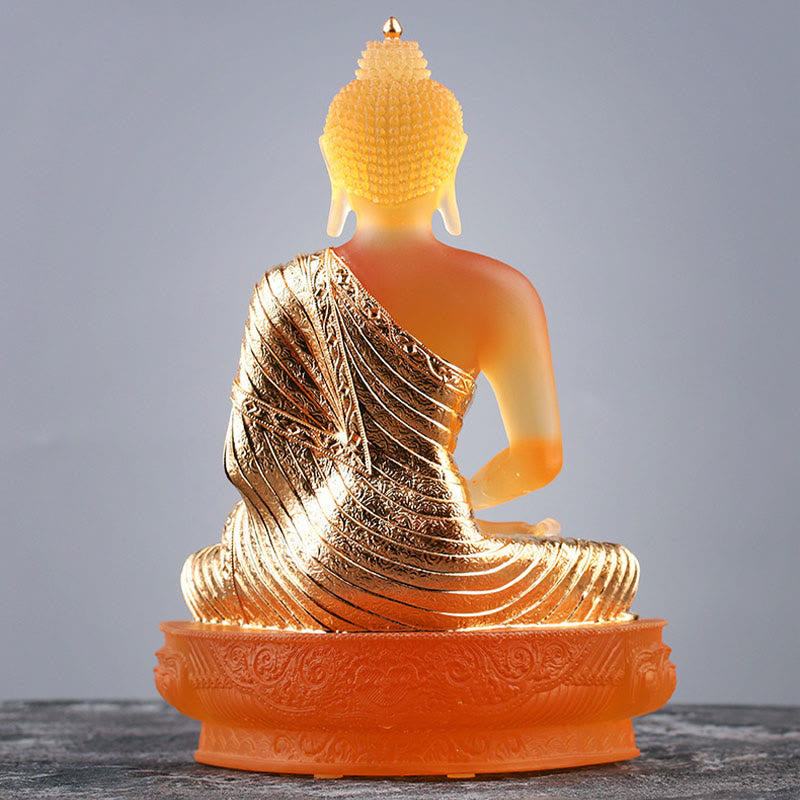 Liuli Buddha Statue Serenity Figur 15cm Feng Shui Art