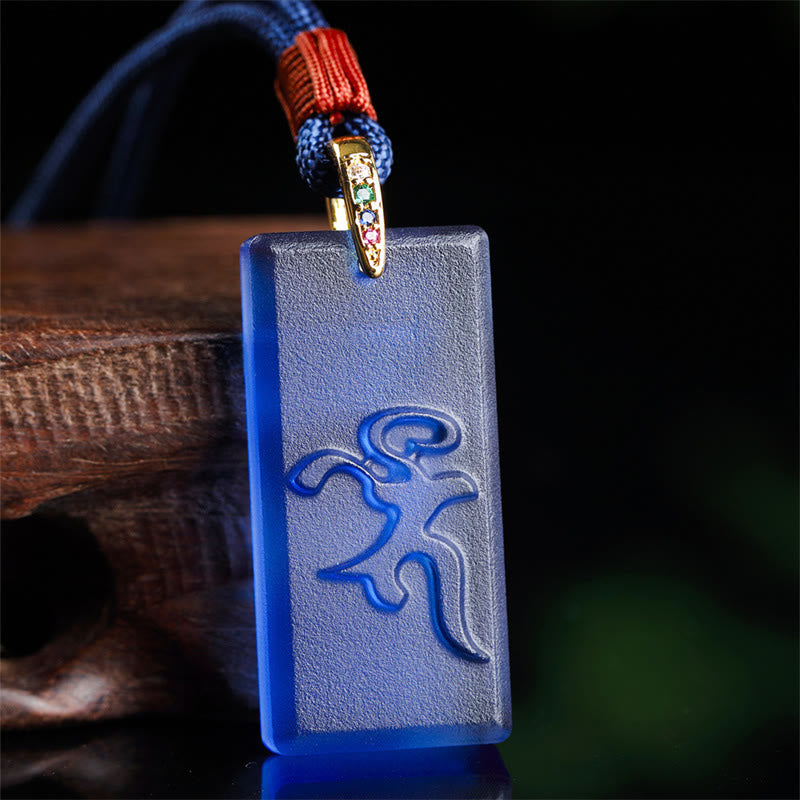 Liuli Kristall-Buddha-Halskette mit Anhänger „Grüne Tara“ oder „Medizin-Buddha“