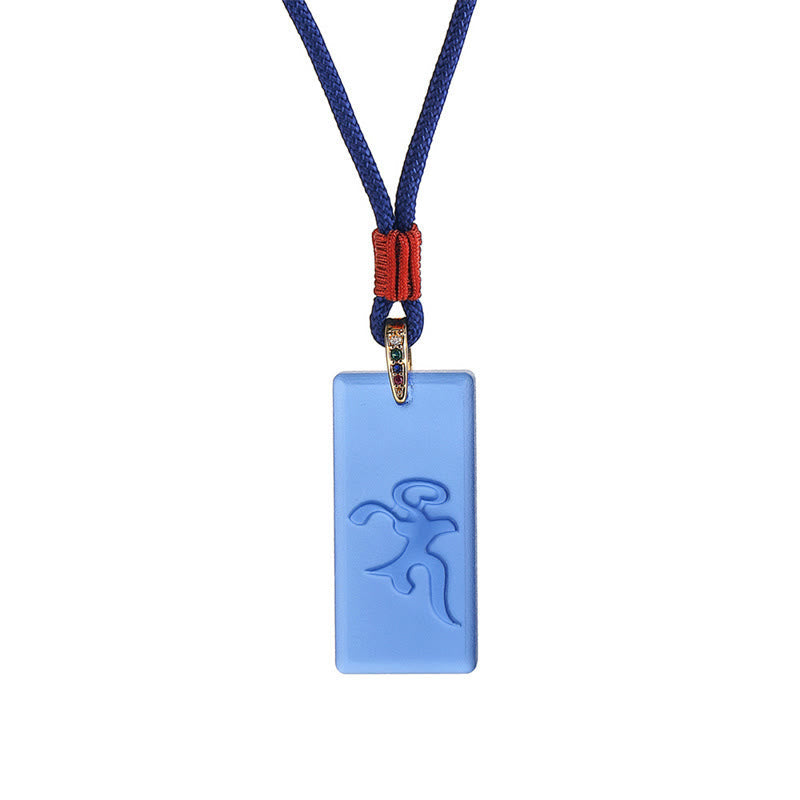 Liuli Kristall-Buddha-Halskette mit Anhänger „Grüne Tara“ oder „Medizin-Buddha“