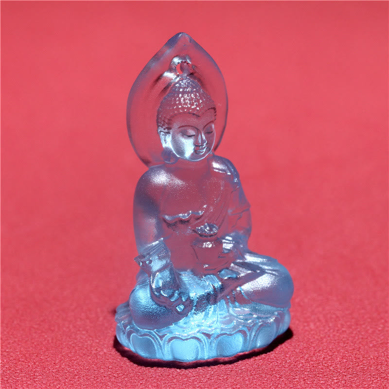 Liuli Kristall-Buddha-Halskette | Medizin-Buddha-Amulett | Heilung