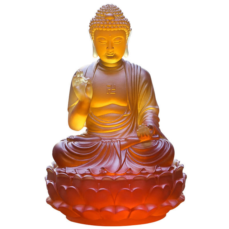 Liuli Kristall-Buddha-Statue, 20,3 cm, Mitgefühl, Feng-Shui-Kunst