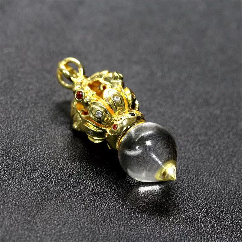Liuli Crystal Dorje Vajra Halskette mit spiritueller Stärke