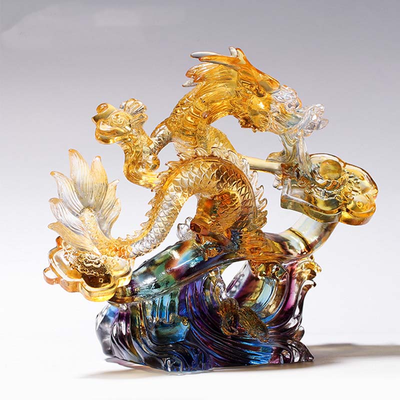 Liuli Kristalldrache Ruyi Griff | Schutz Zen Dekor