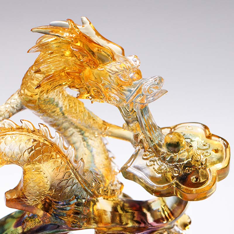 Liuli Kristalldrache Ruyi Griff | Schutz Zen Dekor