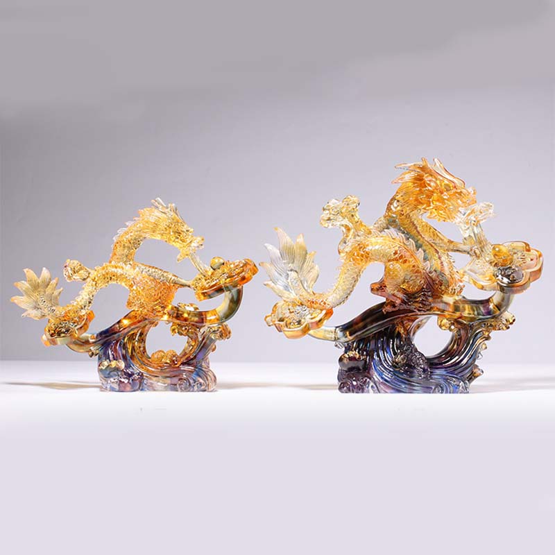 Liuli Kristalldrache Ruyi Griff | Schutz Zen Dekor