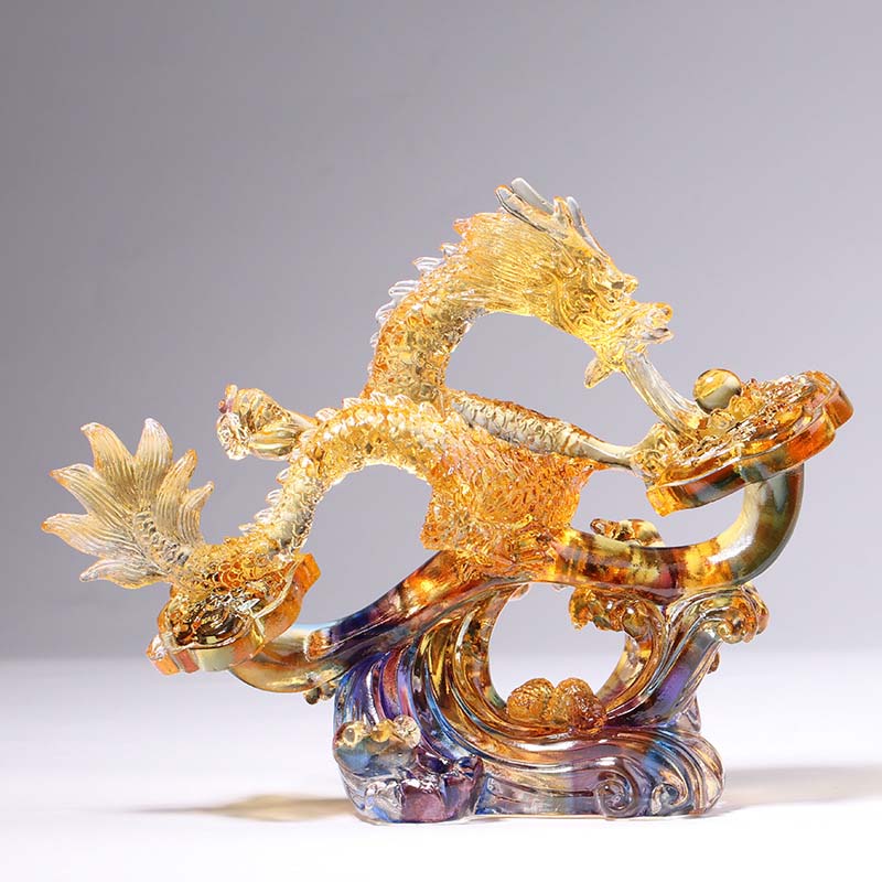 Liuli Kristalldrache Ruyi Griff | Schutz Zen Dekor