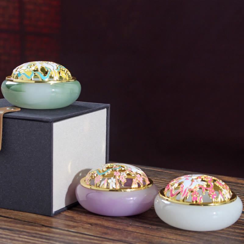 Liuli Crystal Nine Tailed Fox Räuchergefäß für Meditation