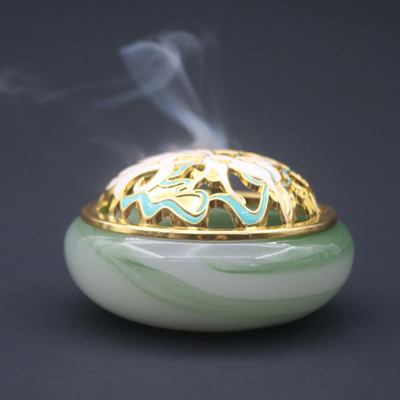 Liuli Crystal Nine Tailed Fox Räuchergefäß für Meditation