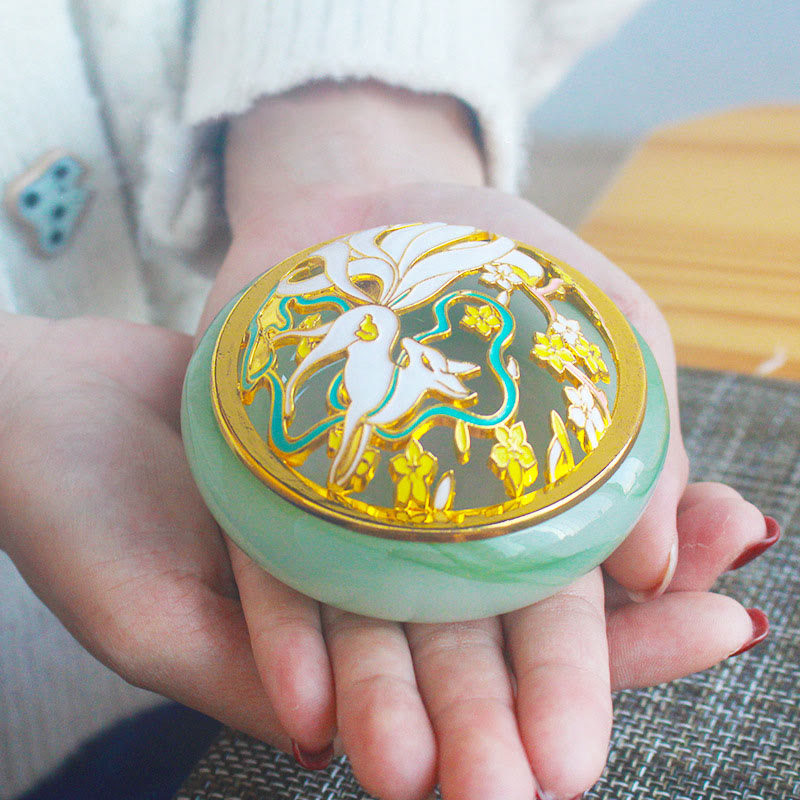 Liuli Crystal Nine Tailed Fox Räuchergefäß für Meditation