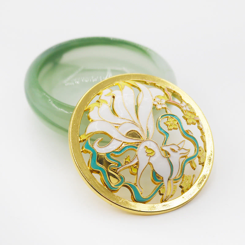 Liuli Crystal Nine Tailed Fox Räuchergefäß für Meditation
