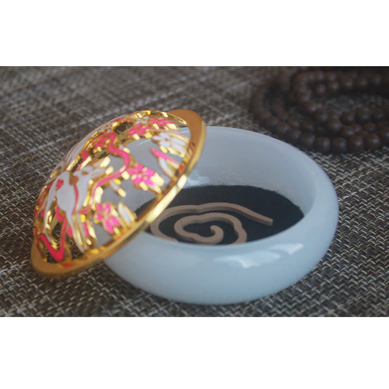 Liuli Crystal Nine Tailed Fox Räuchergefäß für Meditation