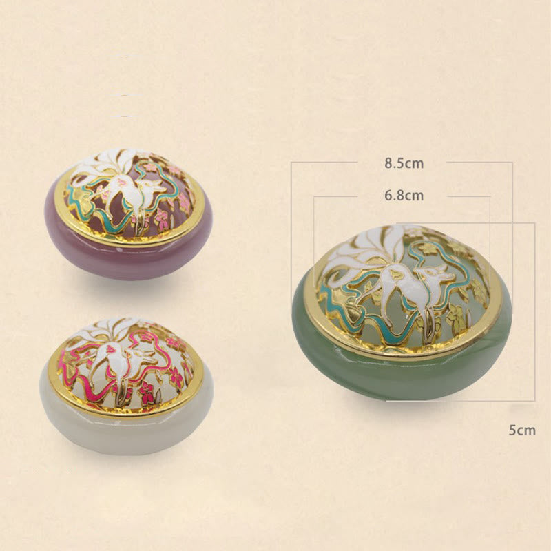 Liuli Crystal Nine Tailed Fox Räuchergefäß für Meditation