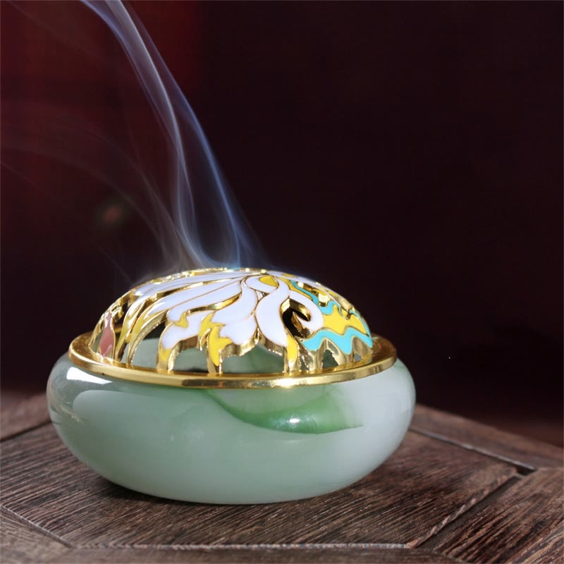 Liuli Crystal Nine Tailed Fox Räuchergefäß für Meditation