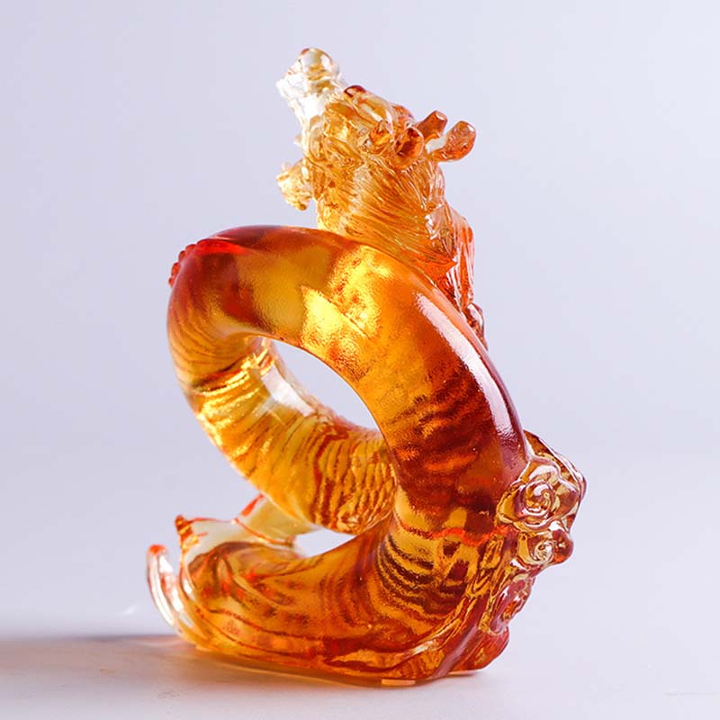 Liuli Dragon Feng Shui-Kunstwerk für Schutz und Kraft