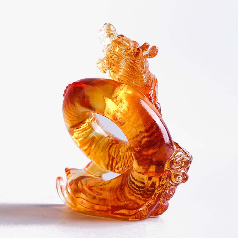 Liuli Dragon Feng Shui-Kunstwerk für Schutz und Kraft