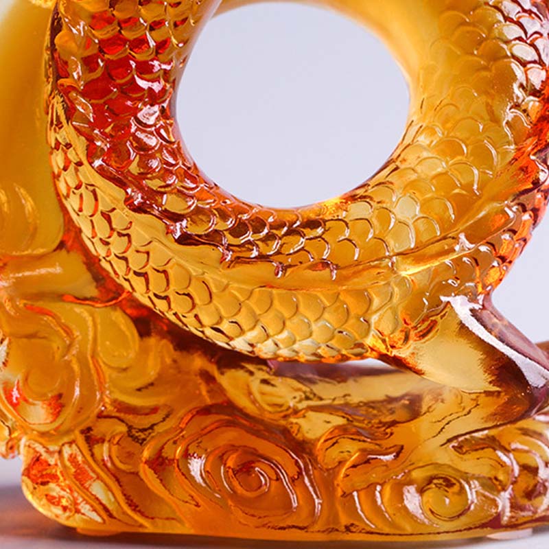 Liuli Dragon Feng Shui-Kunstwerk für Schutz und Kraft