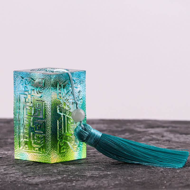 Liuli Feng Shui Kristallkunstwerk für Zen-Dekor-Balance