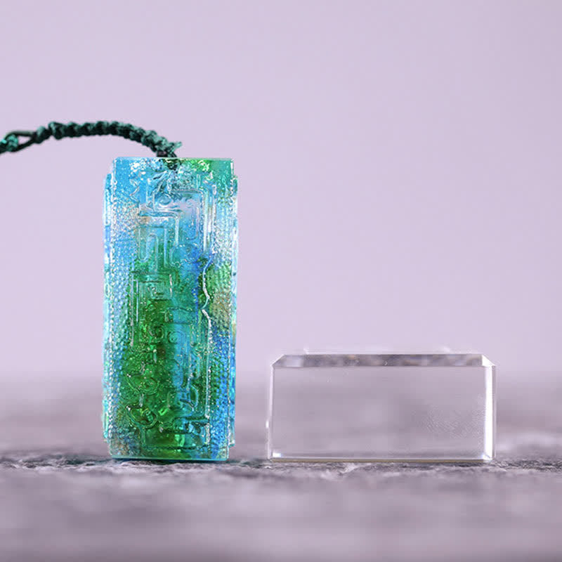 Liuli Feng Shui Kristallkunstwerk für Zen-Dekor-Balance