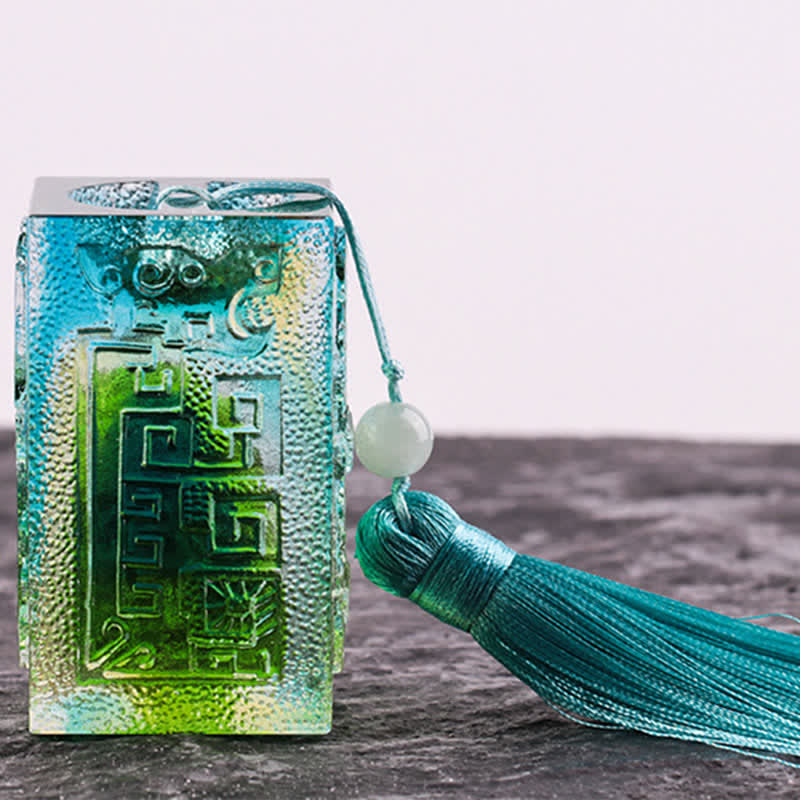 Liuli Feng Shui Kristallkunstwerk für Zen-Dekor-Balance