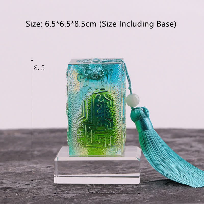 Liuli Feng Shui Kristallkunstwerk für Zen-Dekor-Balance