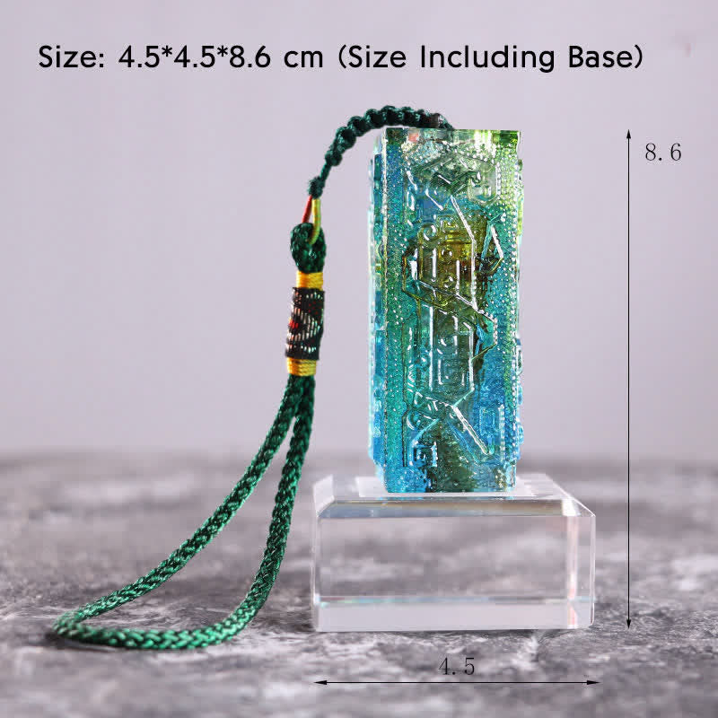 Liuli Feng Shui Kristallkunstwerk für Zen-Dekor-Balance