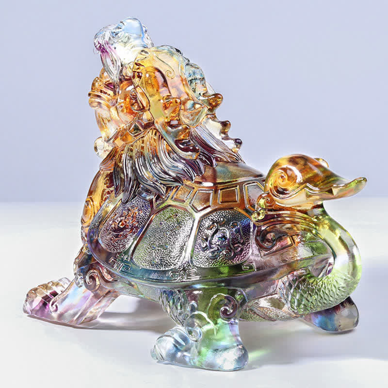 Liuli Feng Shui Drachenschildkröte Kristallkunstwerk