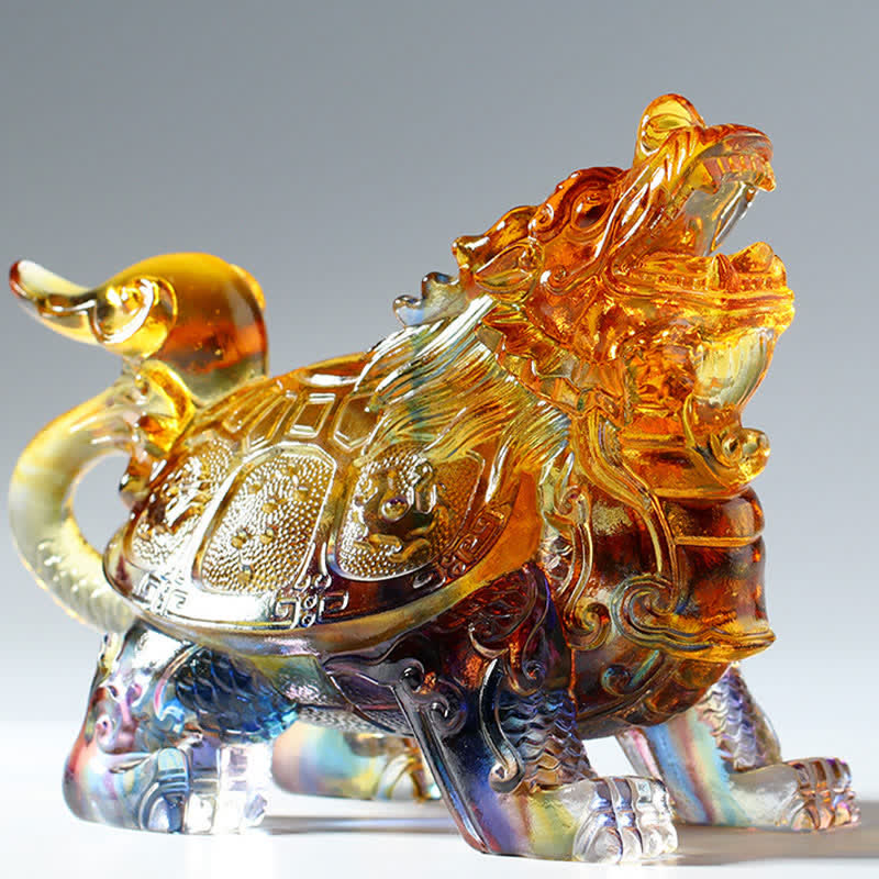 Liuli Feng Shui Drachenschildkröte Kristallkunstwerk