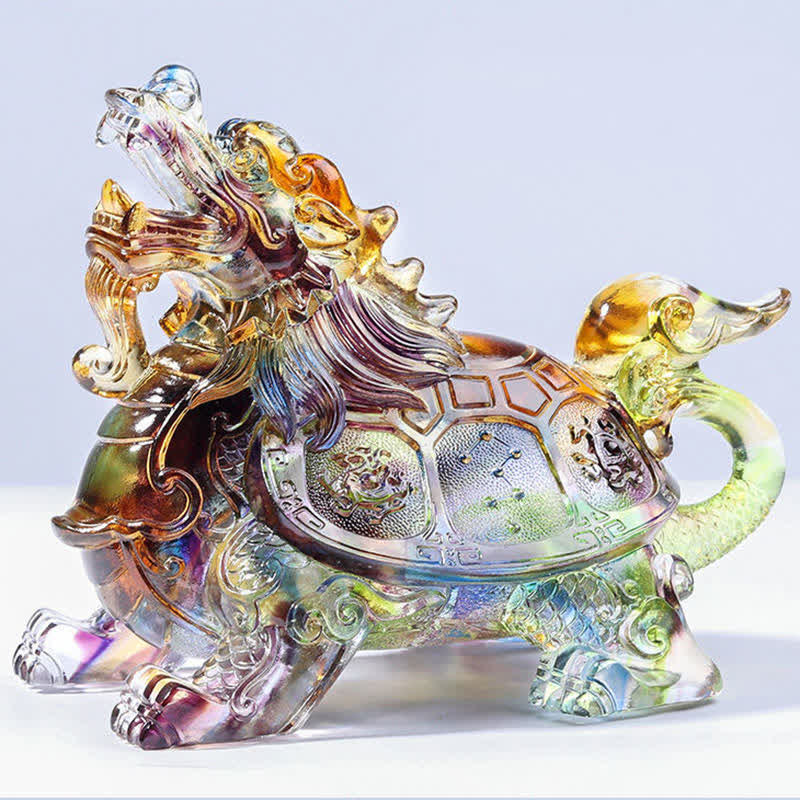 Liuli Feng Shui Drachenschildkröte Kristallkunstwerk