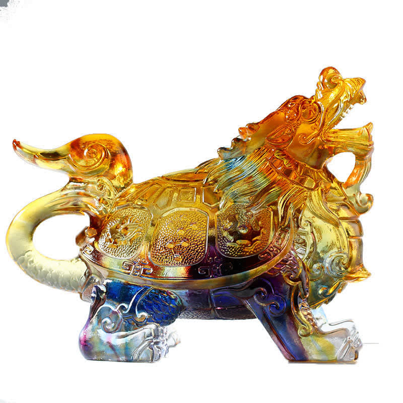 Liuli Feng Shui Drachenschildkröte Kristallkunstwerk