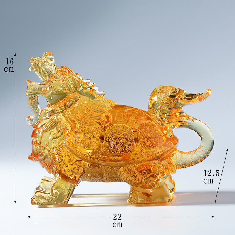 Liuli Feng Shui Drachenschildkröte Kristallkunstwerk