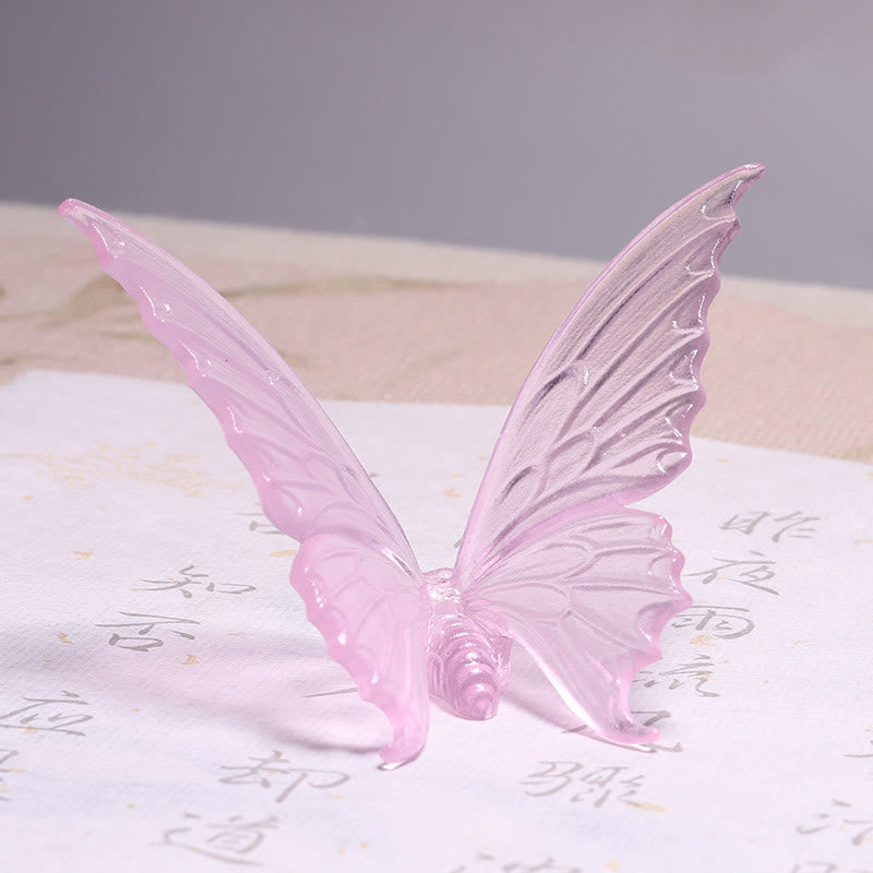 Liuli Räuchergefäß mit Schmetterlingsmotiv aus Glas | Transformation &amp; Frieden