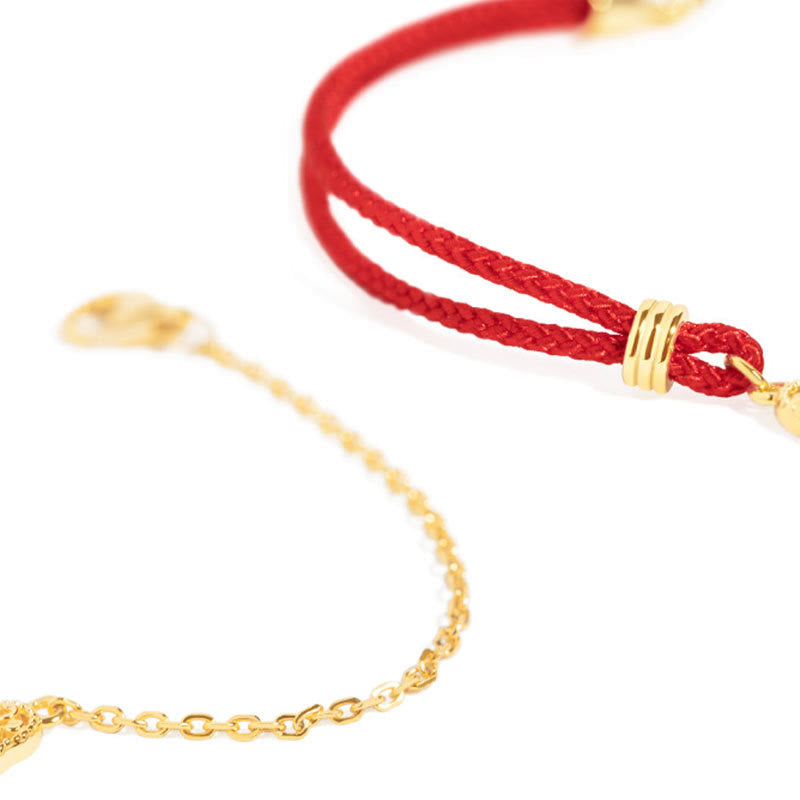 Schloss der guten Wünsche – Rotes Schnurarmband für Glück und Schutz
